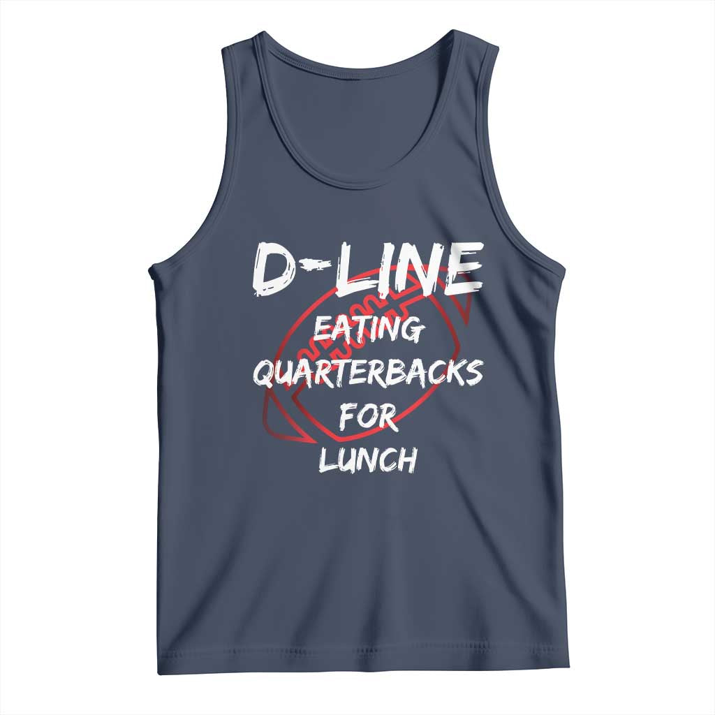 Football Linemen Tank Top D Line Eating Quarterbacks Defensive TS10 Navy Print Your Wear