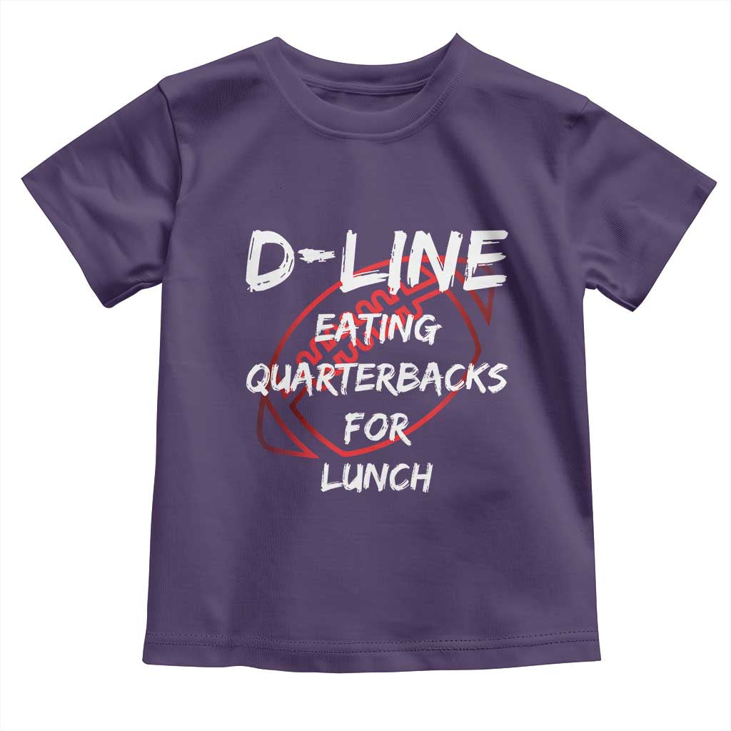 Football Linemen Toddler T Shirt D Line Eating Quarterbacks Defensive TS10 Purple Print Your Wear