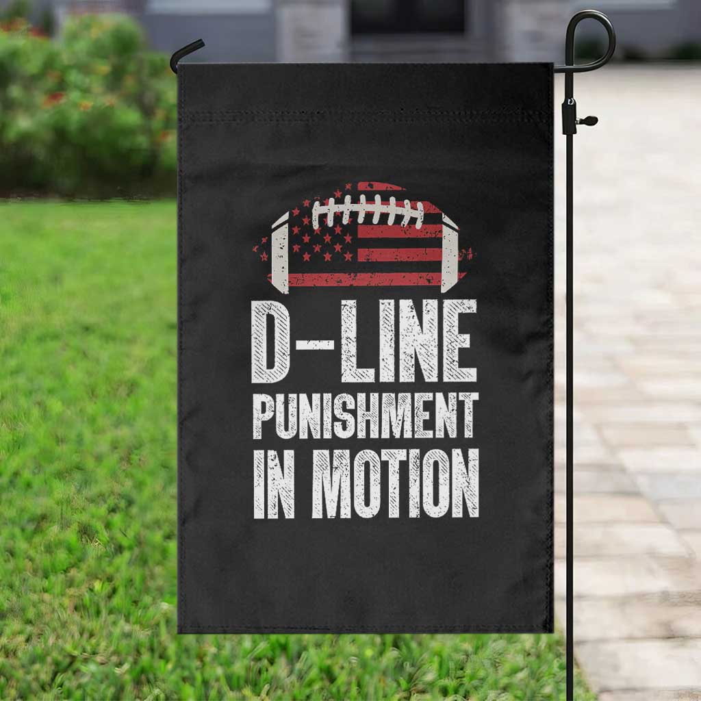 Football Defensive Lineman Garden Flag D Line Punishment In Motion American Flag TS10 Print Your Wear