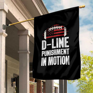 Football Defensive Lineman Garden Flag D Line Punishment In Motion American Flag TS10 Print Your Wear