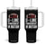 Football Defensive Lineman Tumbler With Handle D Line Punishment In Motion American Flag TS10 One Size: 40 oz Black Print Your Wear