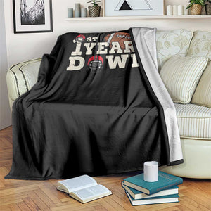 1st Year Down Football Throw Blanket Touchdown One First Birthday Infant Baby Boy TS10 Print Your Wear