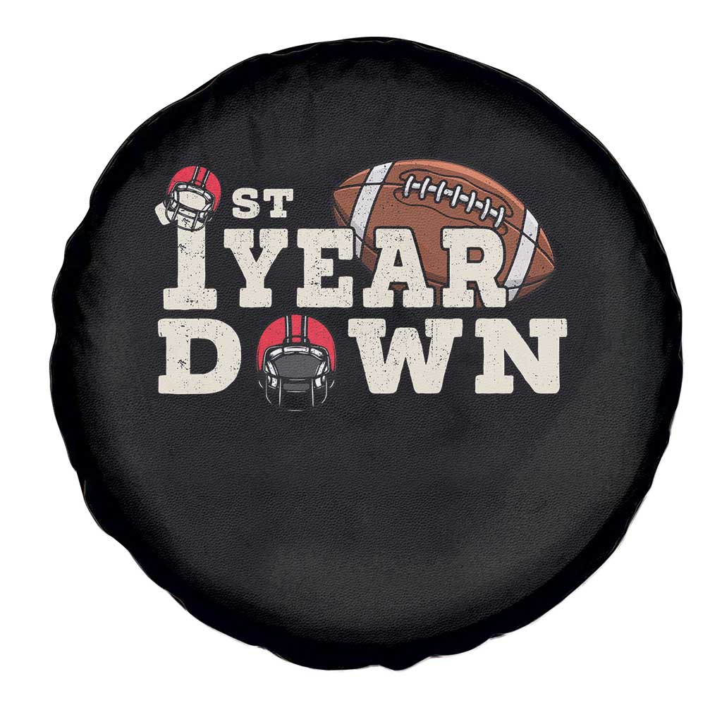 1st Year Down Football Spare Tire Cover Touchdown One First Birthday Infant Baby Boy TS10 Print Your Wear
