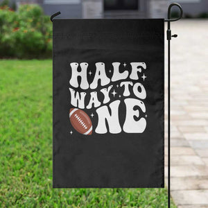 Half Way To One Garden Flag 1/2 Birthday Baby Boy Football TS10 Print Your Wear