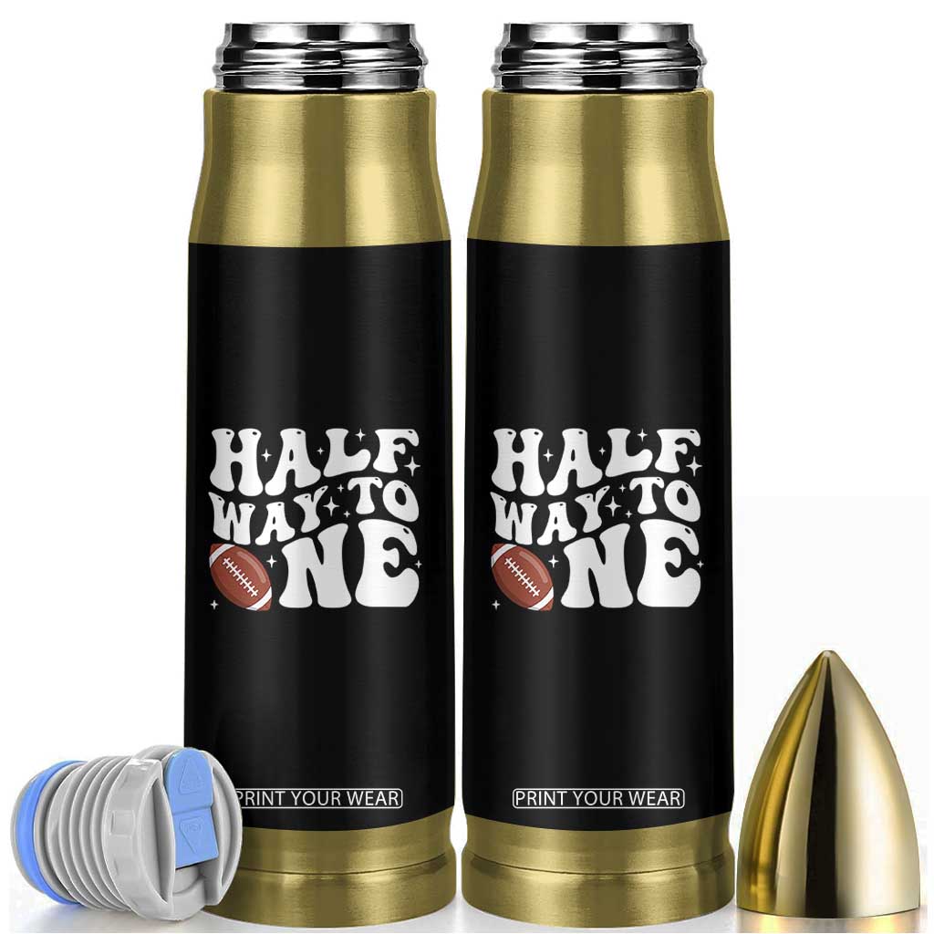 Half Way To One Bullet Tumbler 1/2 Birthday Baby Boy Football TS10 Black Print Your Wear