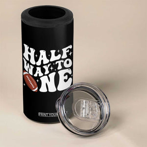 Half Way To One 4 in 1 Can Cooler Tumbler 1/2 Birthday Baby Boy Football TS10 Print Your Wear