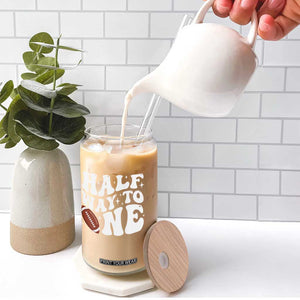 Half Way To One Glass Can 1/2 Birthday Baby Boy Football TS10 Print Your Wear