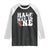 Half Way To One Raglan Shirt 1/2 Birthday Baby Boy Football TS10 Black White Print Your Wear