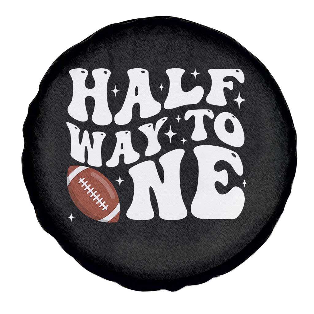 Half Way To One Spare Tire Cover 1/2 Birthday Baby Boy Football TS10 Print Your Wear