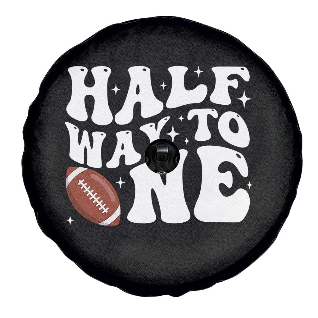 Half Way To One Spare Tire Cover 1/2 Birthday Baby Boy Football TS10 Print Your Wear