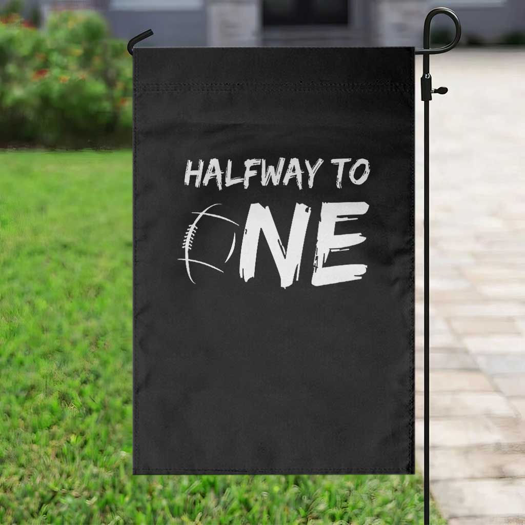 HalfWay To One Garden Flag Baby Boy 1/2 Birthday Outfits Football TS10 Print Your Wear