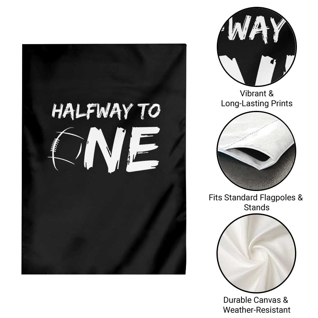 HalfWay To One Garden Flag Baby Boy 1/2 Birthday Outfits Football TS10 Print Your Wear