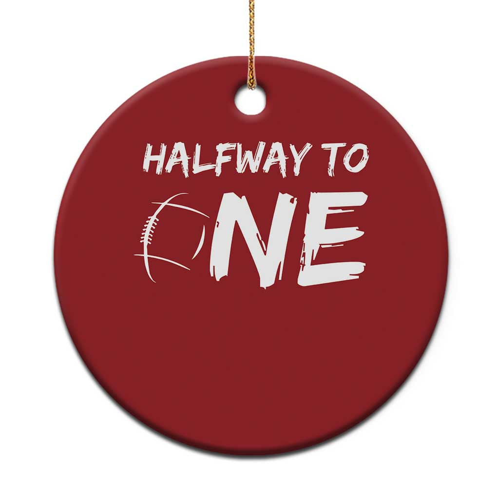 HalfWay To One Christmas Ornament Baby Boy 1/2 Birthday Outfits Football TS10 Print Your Wear