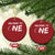 HalfWay To One Christmas Ornament Baby Boy 1/2 Birthday Outfits Football TS10 Circle Red Print Your Wear