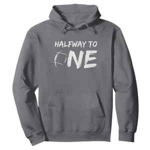HalfWay To One Hoodie Baby Boy 1/2 Birthday Outfits Football TS10 Charcoal Print Your Wear