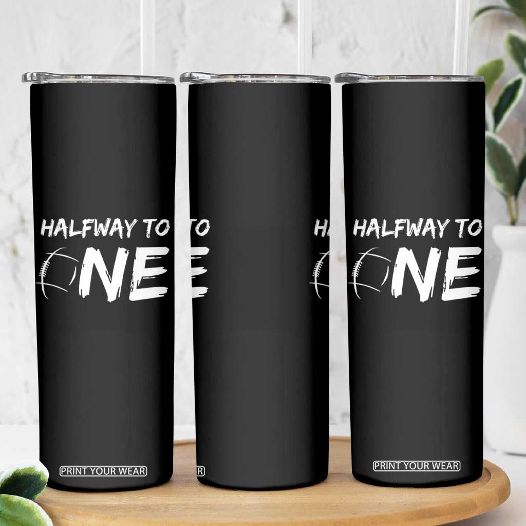 HalfWay To One Skinny Tumbler Baby Boy 1/2 Birthday Outfits Football TS10 Print Your Wear