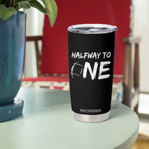 HalfWay To One Tumbler Cup Baby Boy 1/2 Birthday Outfits Football TS10 Print Your Wear