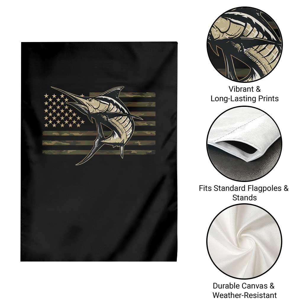 Fishing Camouflage US Flag Garden Flag Swordfish Fish Fisherman Camo TS10 Print Your Wear