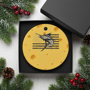 Fishing Camouflage US Flag Ceramic Ornament Swordfish Fish Fisherman Camo TS10 1pc Yellow Cheese Print Your Wear