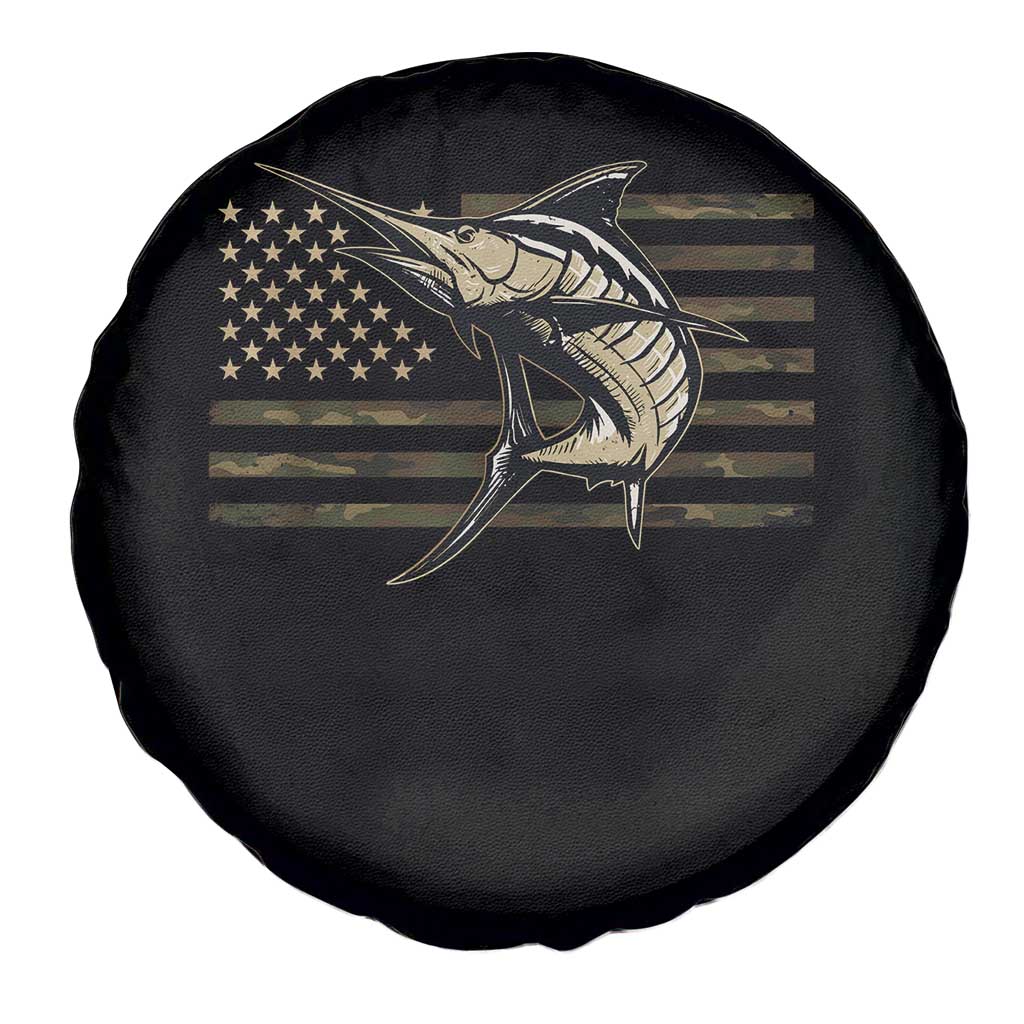 Fishing Camouflage US Flag Spare Tire Cover Swordfish Fish Fisherman Camo TS10 Print Your Wear