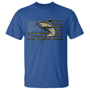 Fishing Camouflage US Flag T Shirt Swordfish Fish Fisherman Camo TS10 Royal Blue Print Your Wear