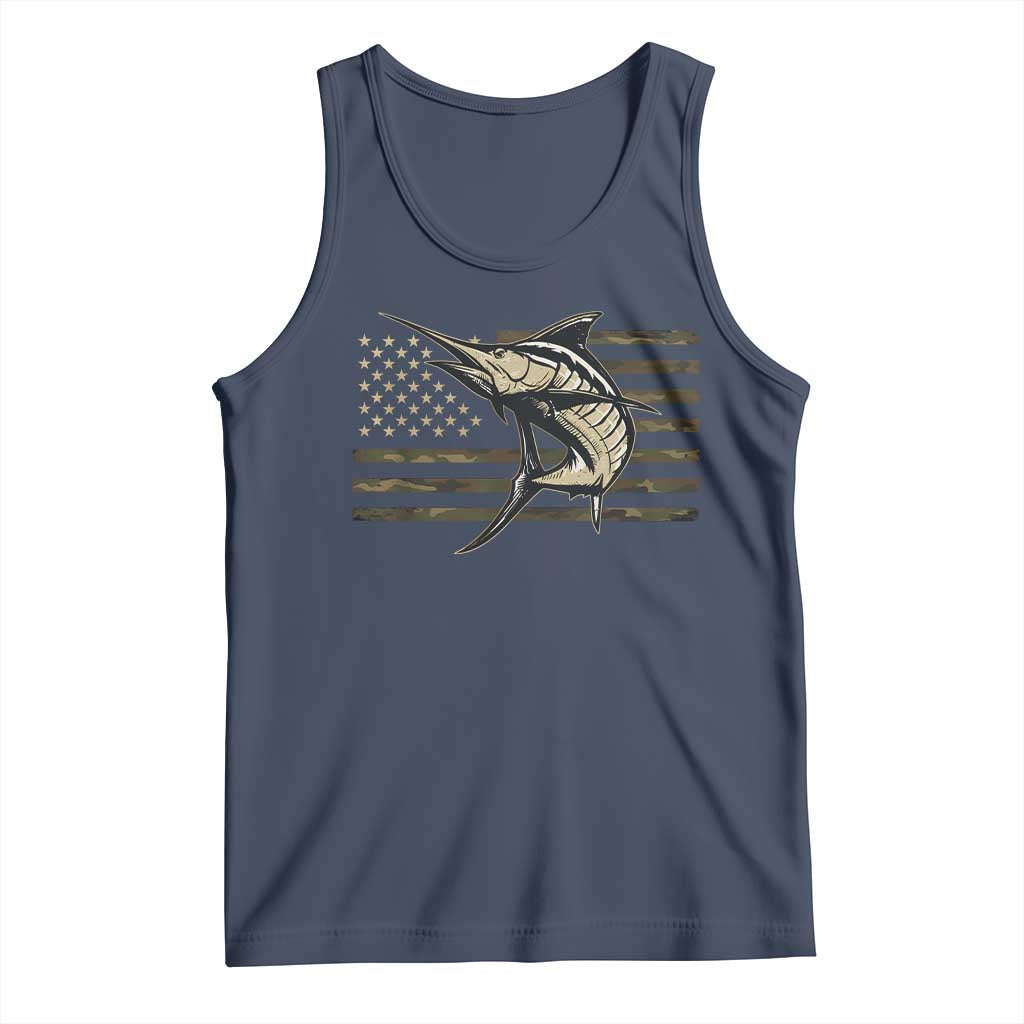Fishing Camouflage US Flag Tank Top Swordfish Fish Fisherman Camo TS10 Navy Print Your Wear