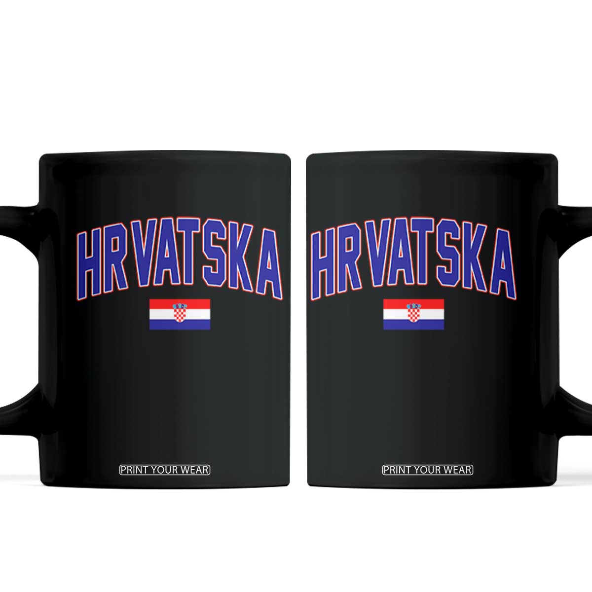 Hrvatska Flag Coffee Mug Croatia Vintage Zagreb Croatian Jersey Retro
