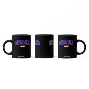 Hrvatska Flag Coffee Mug Croatia Vintage Zagreb Croatian Jersey Retro