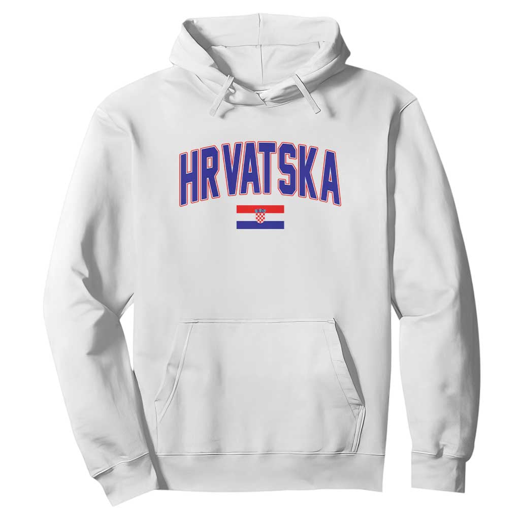 Hrvatska Flag Hoodie Croatia Vintage Zagreb Croatian Jersey Retro