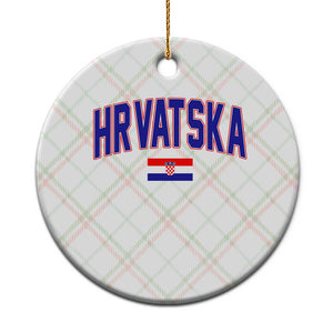 Hrvatska Flag Ceramic Ornament Croatia Vintage Zagreb Croatian Jersey Retro