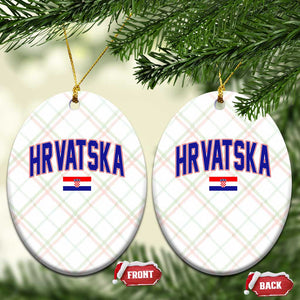 Hrvatska Flag Ceramic Ornament Croatia Vintage Zagreb Croatian Jersey Retro