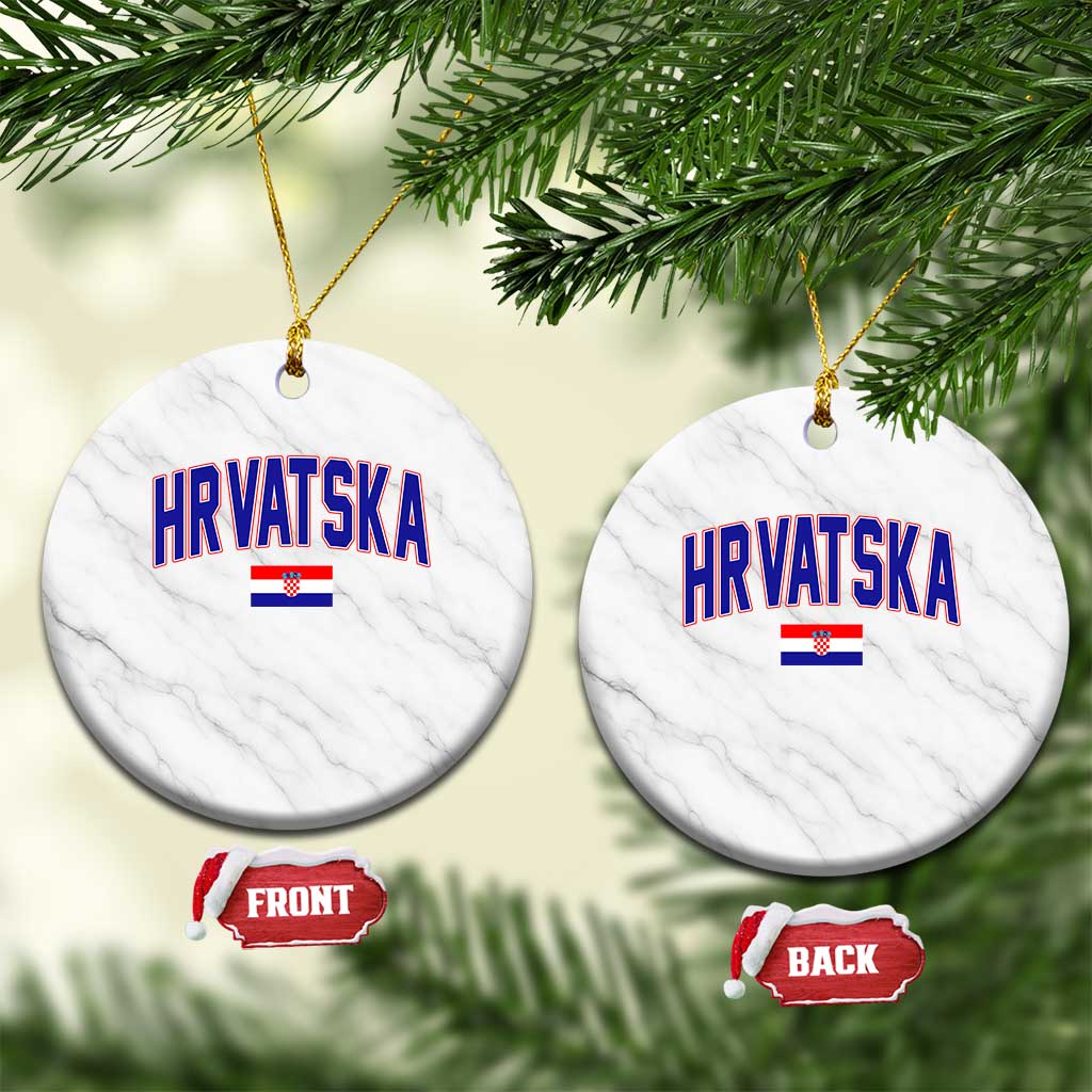 Hrvatska Flag Ceramic Ornament Croatia Vintage Zagreb Croatian Jersey Retro