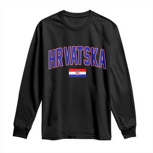 Hrvatska Flag Long Sleeve Shirt Croatia Vintage Zagreb Croatian Jersey Retro