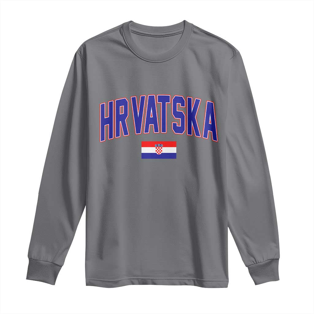 Hrvatska Flag Long Sleeve Shirt Croatia Vintage Zagreb Croatian Jersey Retro