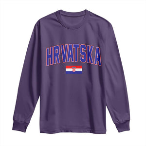 Hrvatska Flag Long Sleeve Shirt Croatia Vintage Zagreb Croatian Jersey Retro