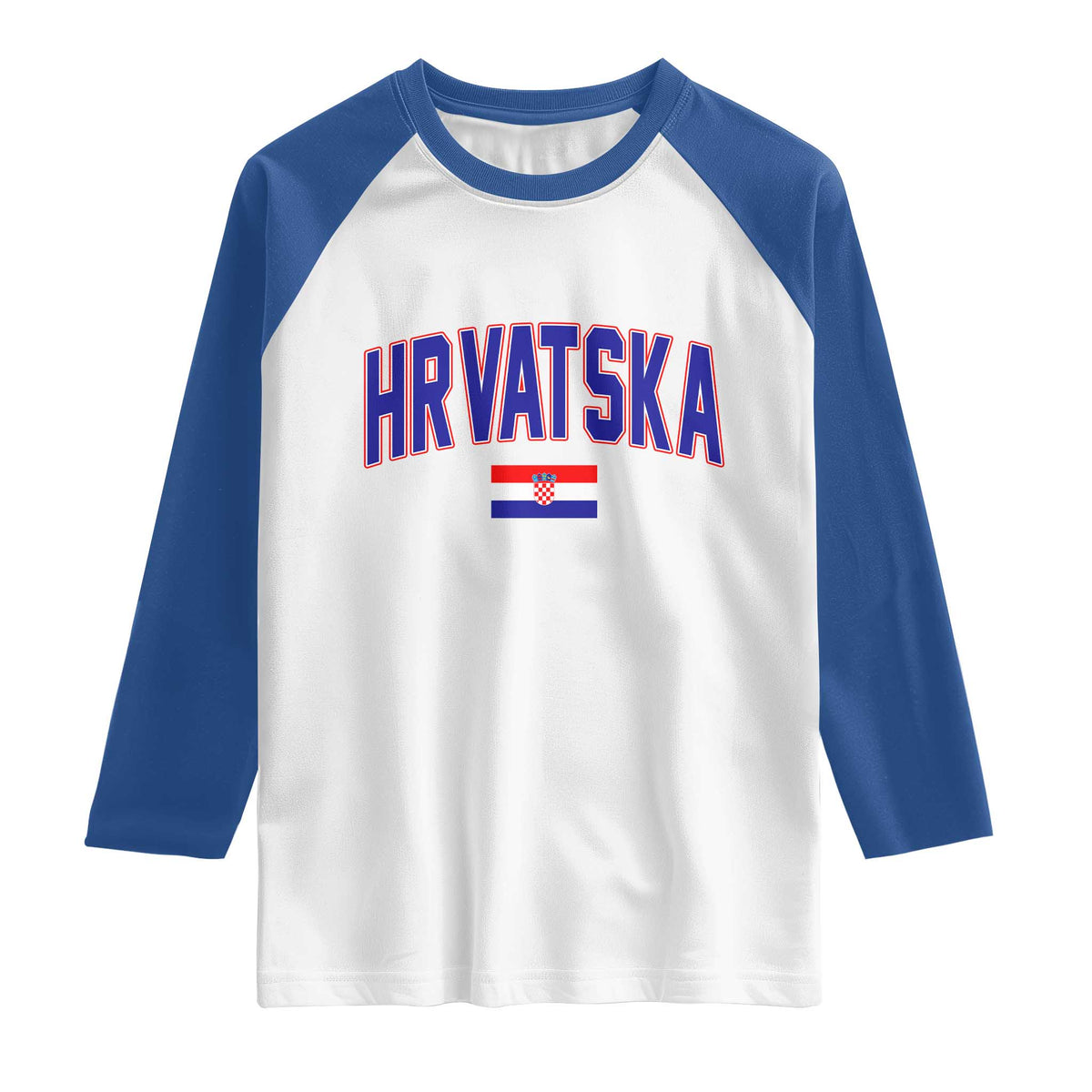 Hrvatska Flag Raglan Shirt Croatia Vintage Zagreb Croatian Jersey Retro