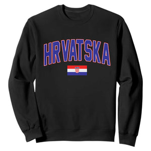 Hrvatska Flag Sweatshirt Croatia Vintage Zagreb Croatian Jersey Retro