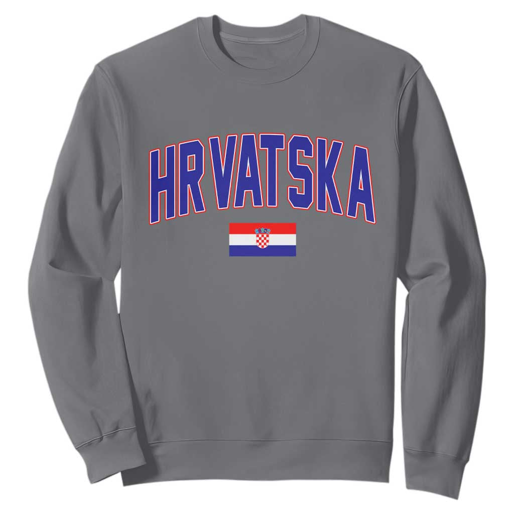 Hrvatska Flag Sweatshirt Croatia Vintage Zagreb Croatian Jersey Retro