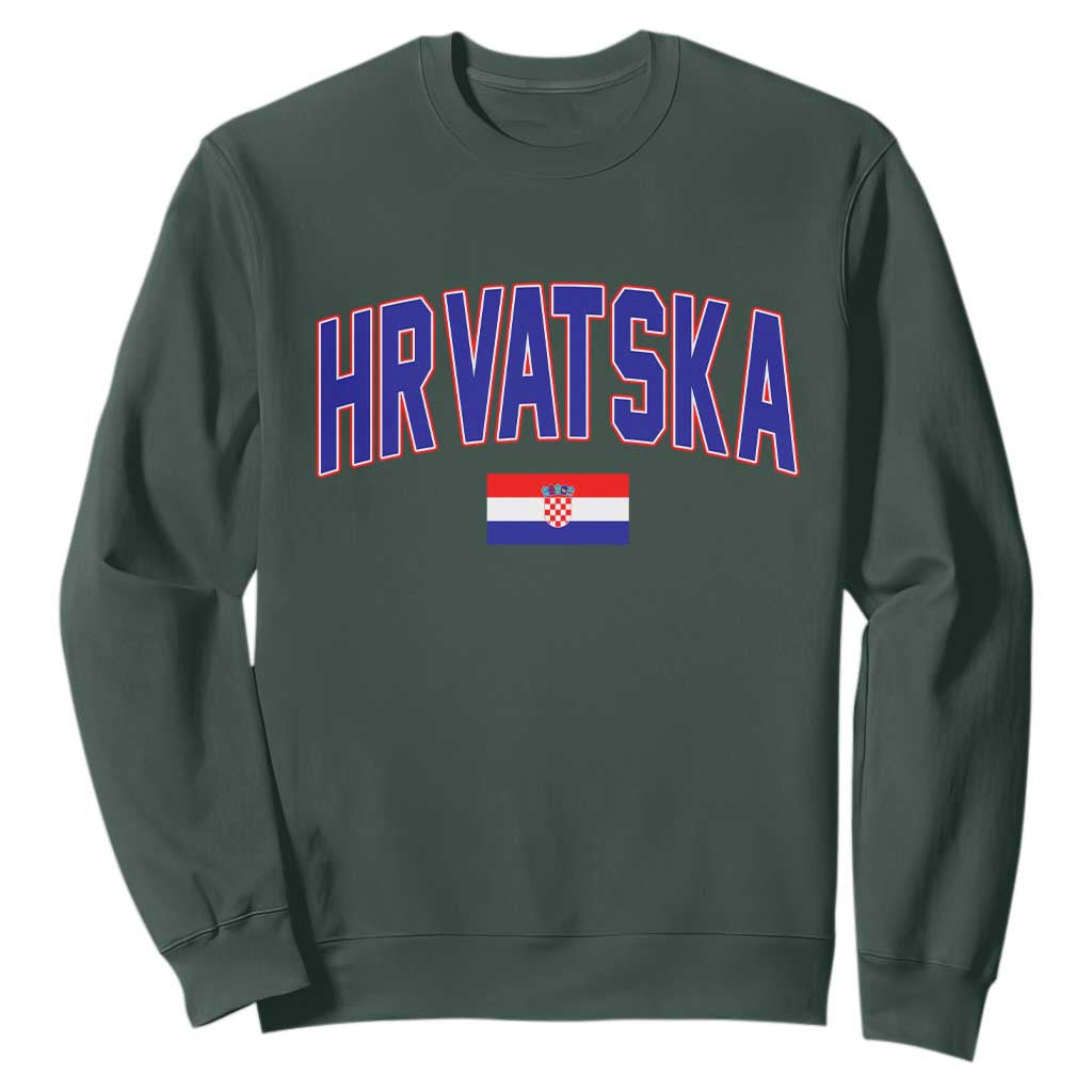 Hrvatska Flag Sweatshirt Croatia Vintage Zagreb Croatian Jersey Retro