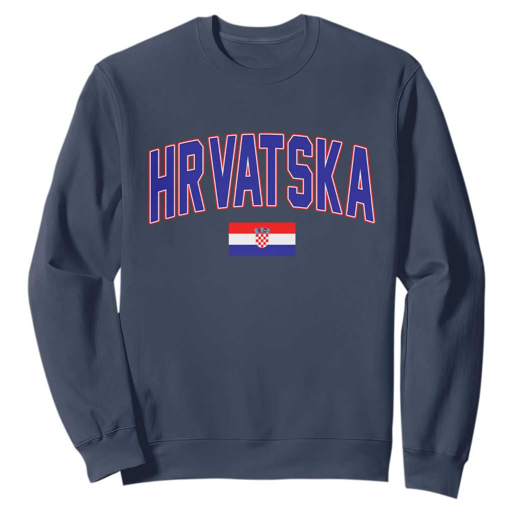 Hrvatska Flag Sweatshirt Croatia Vintage Zagreb Croatian Jersey Retro