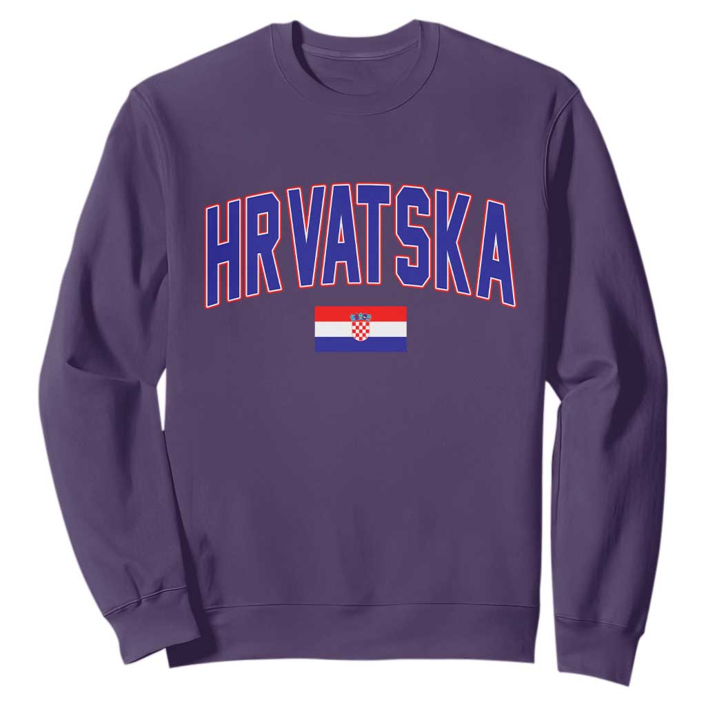Hrvatska Flag Sweatshirt Croatia Vintage Zagreb Croatian Jersey Retro