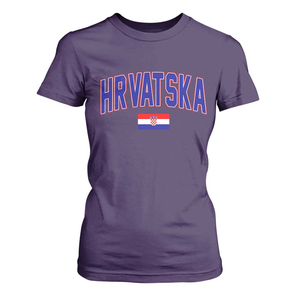 Hrvatska Flag T Shirt For Women Croatia Vintage Zagreb Croatian Jersey Retro