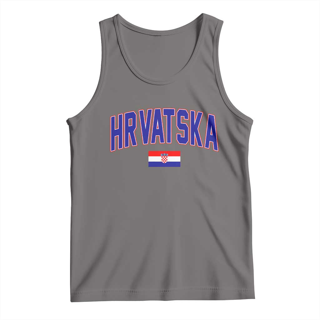 Hrvatska Flag Tank Top Croatia Vintage Zagreb Croatian Jersey Retro