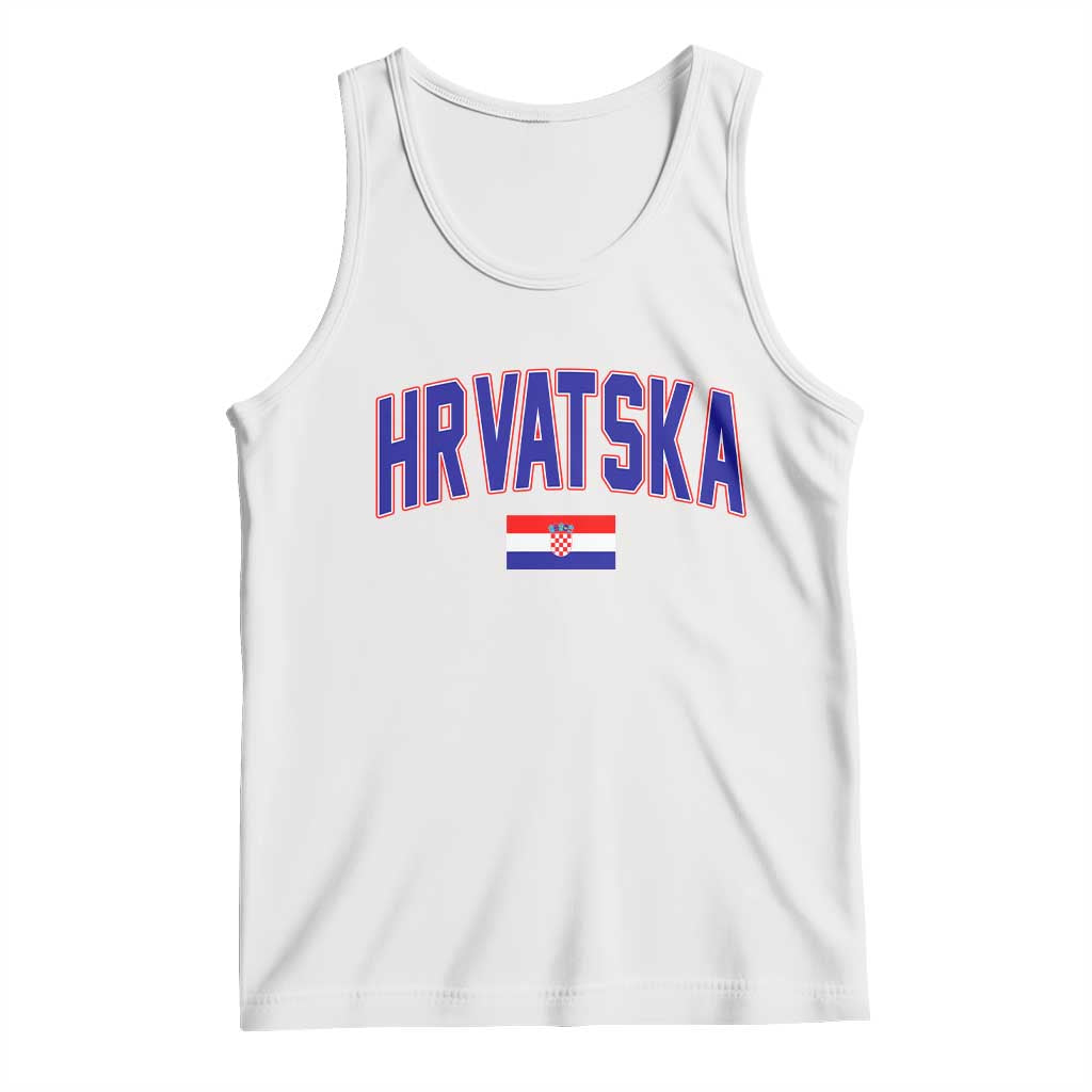 Hrvatska Flag Tank Top Croatia Vintage Zagreb Croatian Jersey Retro