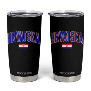 Hrvatska Flag Tumbler Cup Croatia Vintage Zagreb Croatian Jersey Retro