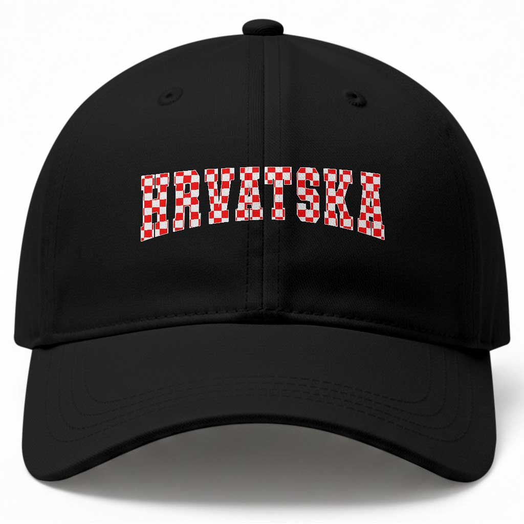 Vintage Hrvatska Baseball Cap Retro Varsity Croatia Zagreb Croatian Flag