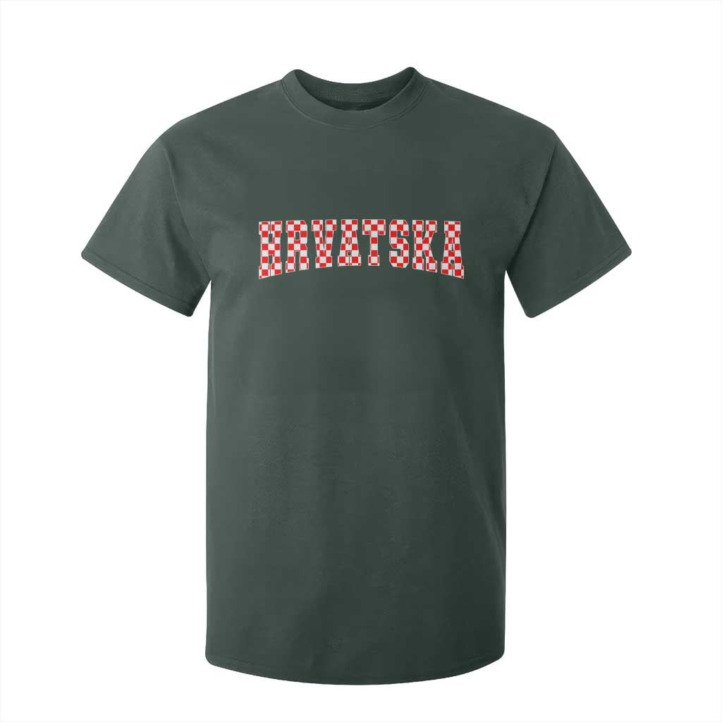 Vintage Hrvatska T Shirt For Kid Retro Varsity Croatia Zagreb Croatian Flag