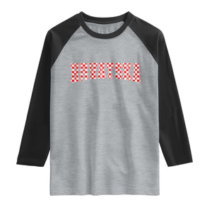 Vintage Hrvatska Raglan Shirt Retro Varsity Croatia Zagreb Croatian Flag