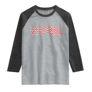 Vintage Hrvatska Raglan Shirt Retro Varsity Croatia Zagreb Croatian Flag