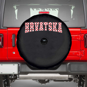 Vintage Hrvatska Spare Tire Cover Retro Varsity Croatia Zagreb Croatian Flag
